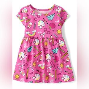 Colorful Pink Graphic Dress